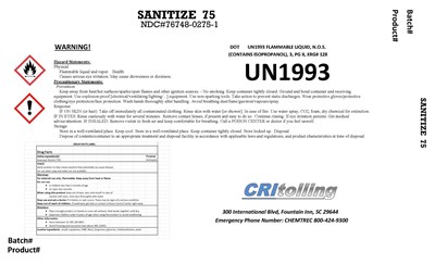 Cri Sanitize  75 76748 0275 1 (drum)